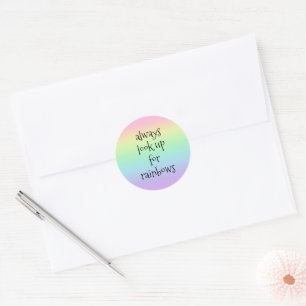 Rond Toujours rechercher Rainbows Sticker