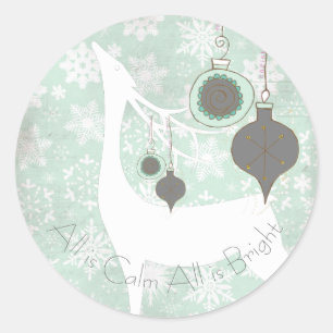 Rond Tout est calme Tout est Bright Deer Round Sticker