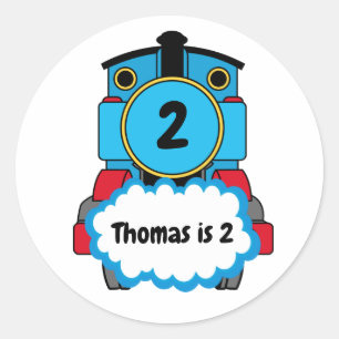 Rond Train Happy Birthday round Sticker