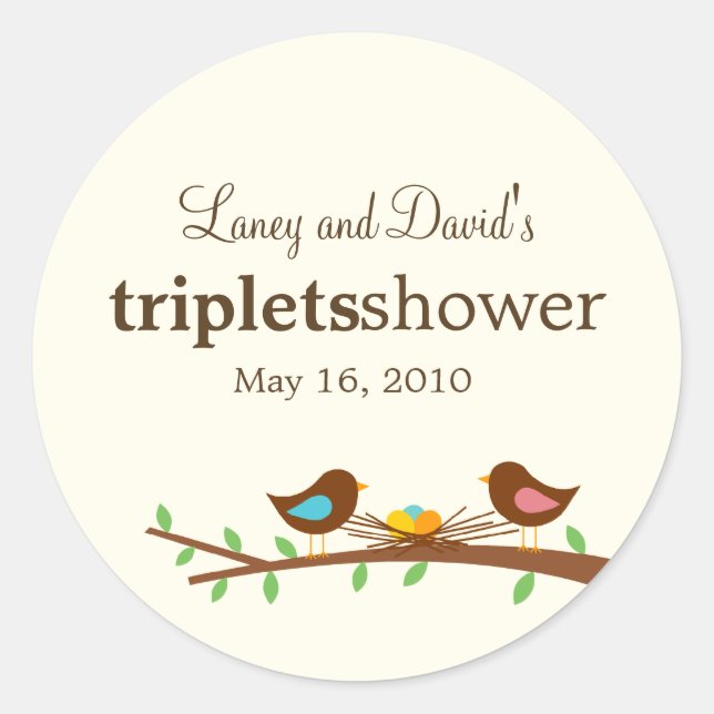 Rond Trois nouveaux OEufs Favorisent Sticker ou Sticker (Devant)