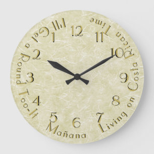 Rond Trop-il horloge arrière personnalisable