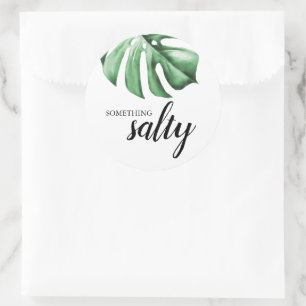 Rond Tropical Palm Green Quelque chose Sticker salé
