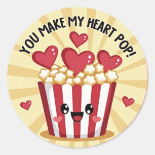 Rond Tu Fais Mon Coeur Pop ! Sticker Valentine de Popco