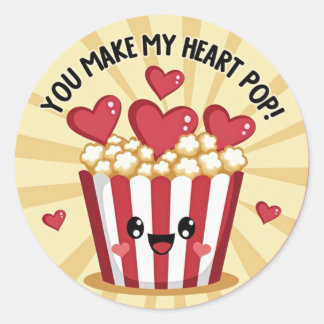 Rond Tu Fais Mon Coeur Pop ! Sticker Valentine de Popco
