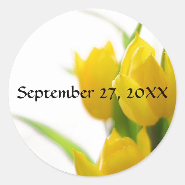 Rond Tulipes jaunes - Sticker (Devant)