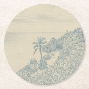 Rond Tulum Dessous de Verre en Papier
