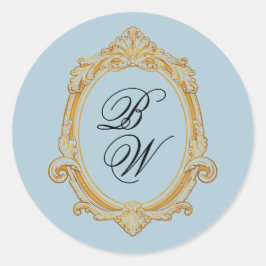 Rond Tuscany Countryside Ornate Wedding Sticker