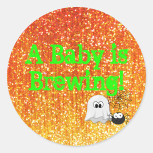 Rond Un bébé est en train de brasser ! Sticker Baby sho