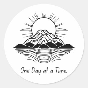 Rond Un jour à la fois - Sticker motivationnel