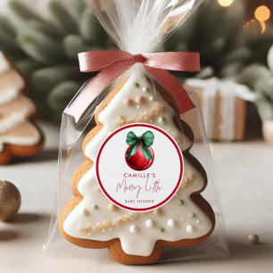 Rond Un joyeux petit Sticker Baby shower