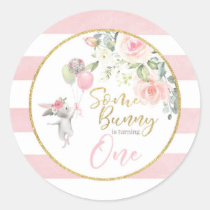 Rond Un lapin tourne UN Sticker