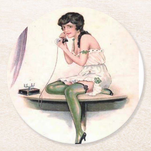 Rond Un pack de six dessous de verre (Devant)