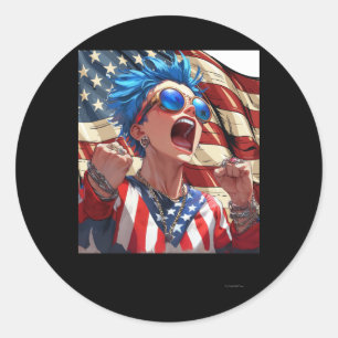 Rond Un Sticker Pour Déverrouiller Le Rassemblement Amé