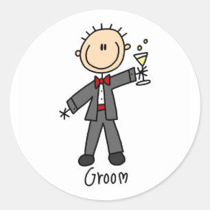 Rond Un Verre Pour Le Sticker Groom