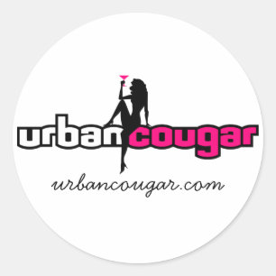 Rond Urbancougar.com Sticker blanc - Grand