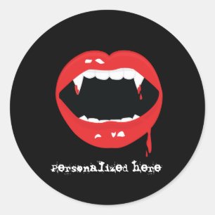 Rond Vampire Dents Halloween Dracula Dracula Sticker
