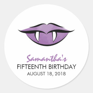 Rond Vampire Lèvres Goth Sticker Anniversaire