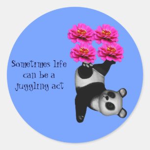Rond Vie Un Jongleur Loi Panda Inspiration Sticker