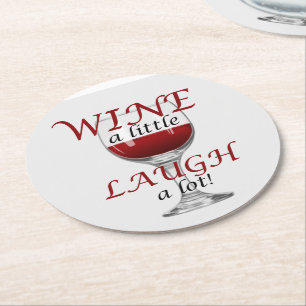 Rond Vin un petit Dessous de verre de papier