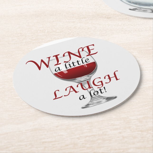 Rond Vin un petit Dessous de verre de papier (Incliné)