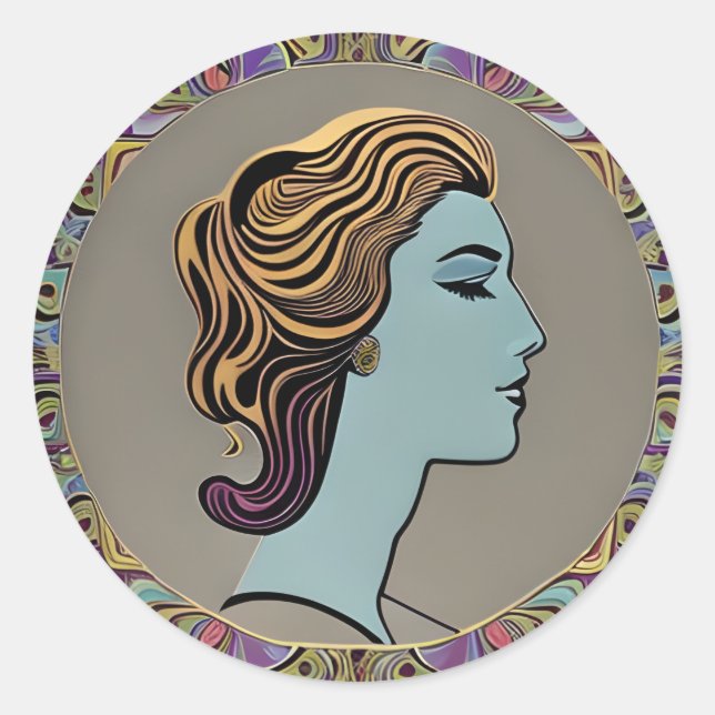 Rond Vogue Lady Sticker v2 (Devant)