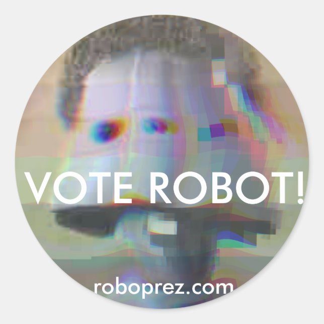 Rond Vote Robot ! - Sticker Chuck10.1 (Devant)
