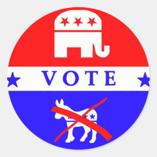 Rond Votez le sticker républicain