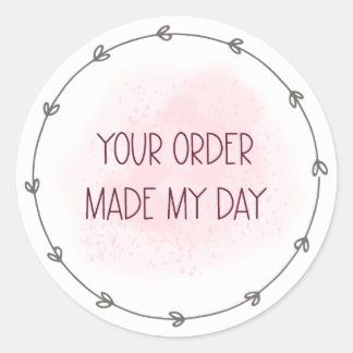 Rond Votre Commande A Fait Mon Sticker De Jour