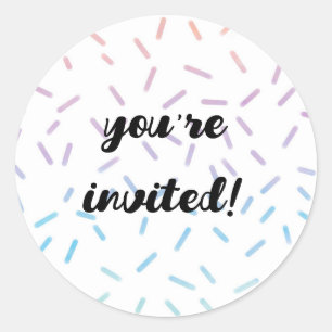 Rond Vous êtes invité - Sprinkle Sticker