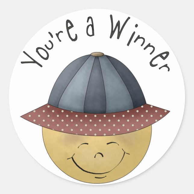 Rond "Vous êtes un Sticker gagnant (Devant)