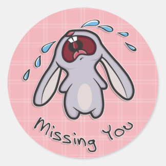 Rond Vous manquez - Sticker Bunny Pleurant