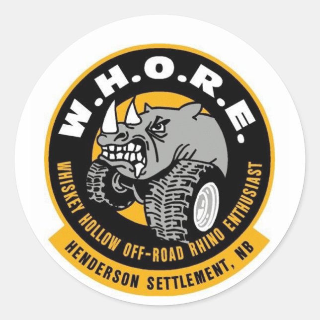ROND W.H.O.R.E. STICKER (Devant)