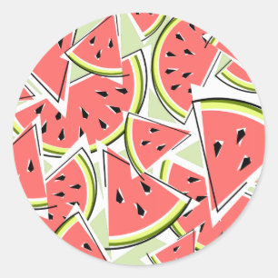 Rond Watermelon Green sticker ronde