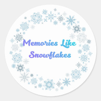 Rond Winter Snowflake Wreath Sticker
