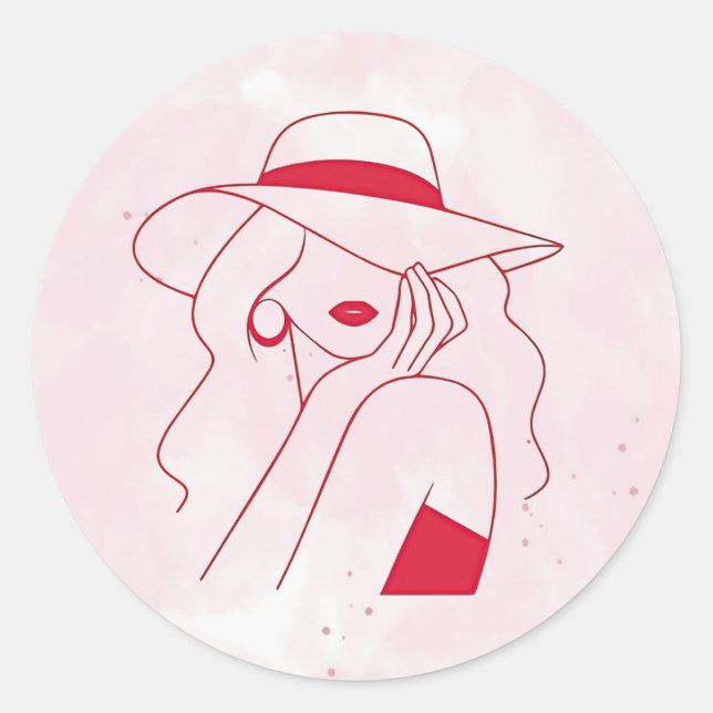 Rond Woman Sticker (Devant)