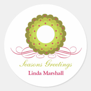 Rond Wreath Whimsy avec Sticker de vacances Berries