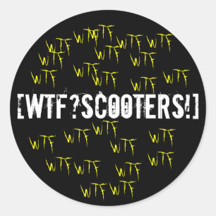 Rond [WTF? scooters!] Sticker