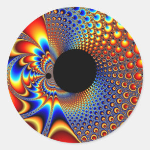 Rond YinYang BigBang - Sticker Fractal