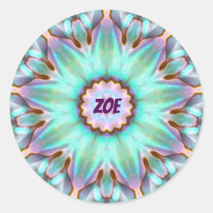 Rond ZOE ~ Sticker Paua Shell personnalisé Fractal ~