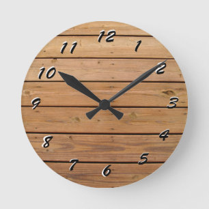 Ronde 12 Nombre de choix : horloge en bois