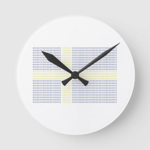 Ronde Å suédois du drapeau W - horloge