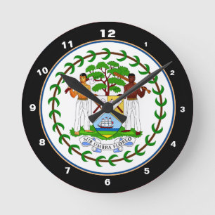 Ronde Belize Flag & Belize tendance mode / horloge desig