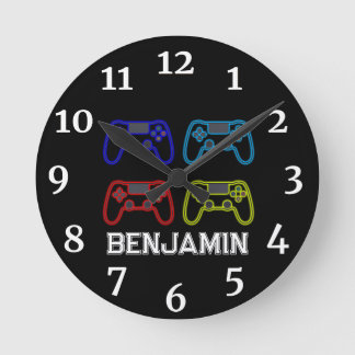 Ronde Boys Playstation Horloge personnalisée