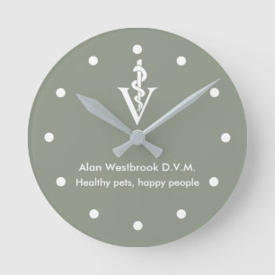 Ronde Bureau vétérinaire Salle d'attente Horloge acryl