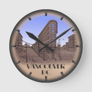 Ronde Cadeaux de l'horloge Vancouver Gastown Horloge mur