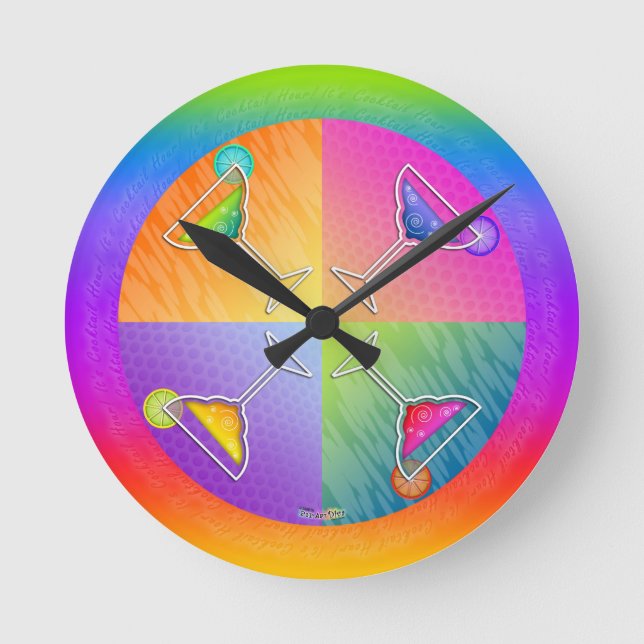 RONDE C'EST L'HEURE DE MARGARITA ! HORLOGE DU MUR (Recto)