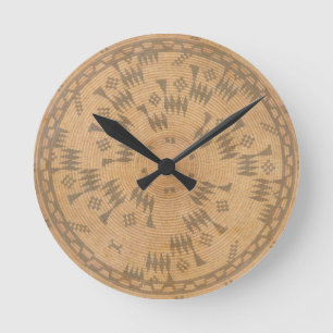 Ronde Chumash Horloge d'art amérindienne