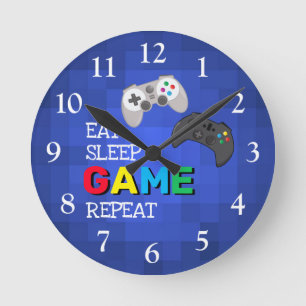 Ronde Colorful Gamer Horloge de jeu vidéo