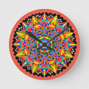 Ronde Costa Rica Ox Panier Roue Carreta Horloge Cadeau