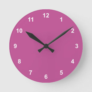 Ronde Couleur Tendance - Berry rose Horloge Arrondie Ave